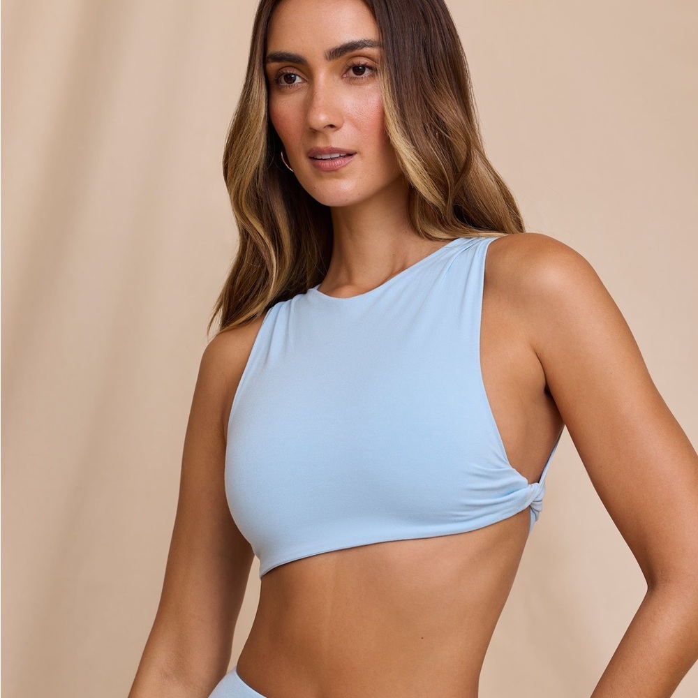 OH POLLY NWT $50 ASYMMETRICAL KNOT CROP TOP